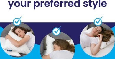 Sidney Sleep - Almohada para dormir de lado y de espalda para aliviar el dolor de cuello y hombro